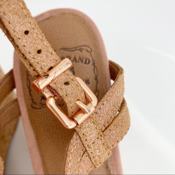 LUCKY BRAND Keena Wedge Sandal Rosegold, Size 9 - Picture 8 of 11